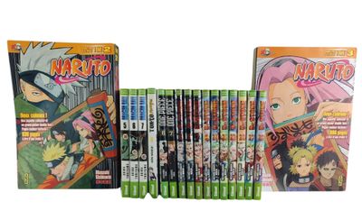 La collection complète des DVD de Naruto est exposée