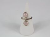 bague en argent sterling et quartz rose