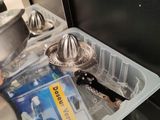a plastic tray with items in it on a kitchen counter