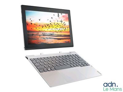 a laptop with a keyboard and a picture of birds on the screen