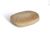 an image of a small wooden object on a white surface