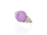 une bague en améthorate et diamants, par van cleef