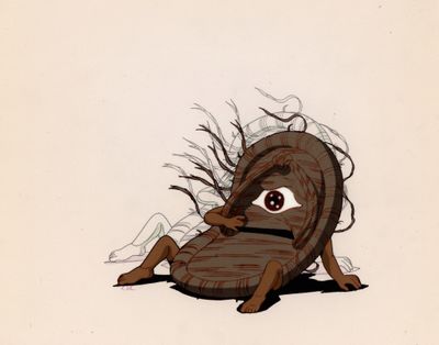 drawing of a bug with its head in the air with its eyes open