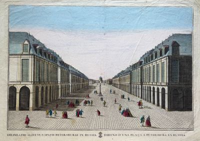 un dessin représentant une rue où des gens marchent