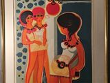 une photo d'un tableau représentant une femme et un homme
