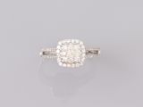 a diamond and white gold ring