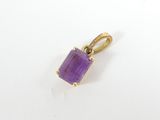 an amethorate pendant in yellow gold with a faceted amethorate