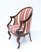 Fauteuil gondole en acajou, console d'accotoirs à enroulemen… (photo 3)