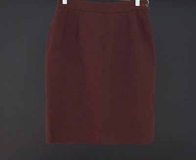 YVES SAINT LAURENT, Variation Jupe en laine (100%) marron.