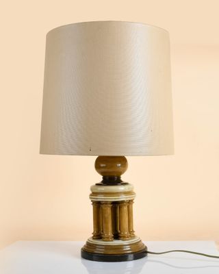 an image of a lamp that is on a table