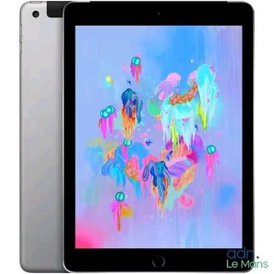 an image of a picture of an ipad with a colorful painting on the screen