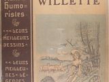 an old book with a picture of a man and a dog on it