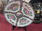 a plate that is sitting on a table with other items