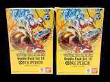 two packs of pokemon trading cards on a black background