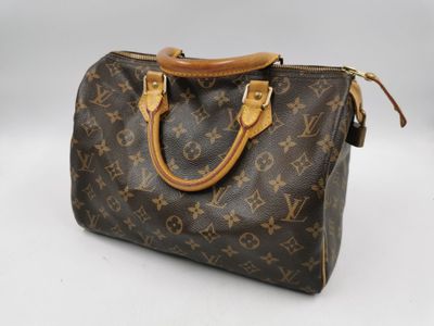 LOUIS VUITTON - Sac Speedy 30 en toile enduite monogram et c…