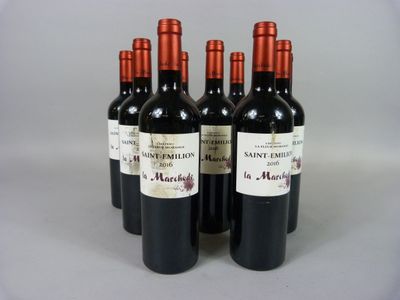 * 9 Bouteilles Château la Fleur de Morange, " Cuvée La March…