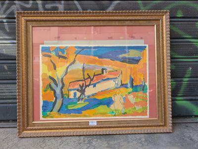 une image d'une image d'une peinture sur un mur