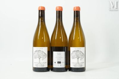 trois bouteilles de vin posées l'une à côté de l'autre sur une table