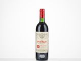 a bottle of red wine sitting on top of a table