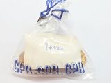 a bag of cookies that are wrapped in plastic