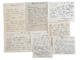 quelques notes manuscrites anciennes sur un bout de papier