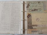 an open book with a lot of papers on it