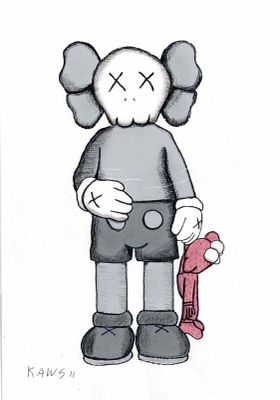 KAWS (Né en 1974) Kaws Share Dessin aux encres de couleur su…