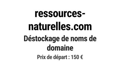 Nom de domaine ressources-naturelles.