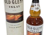 un vieux whisky écossais « Glenn's Islay » dans une boîte métallique