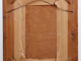 a painting of a wooden frame with a piece of wood sticking out of it