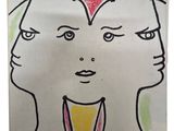 un dessin du visage d'une femme sur un morceau de papier