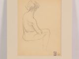 an image of a drawing of a nude woman sitting on her knees