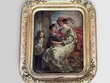 an image of a painting of a woman reading to a child