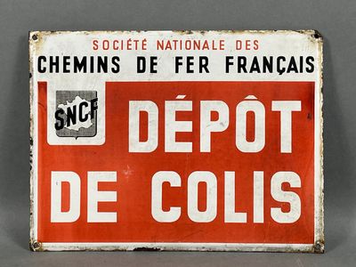sign advertising depot de coils in french language on a gray background