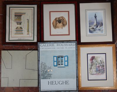 LOT de 11 pièces encadrées comprenant : - Photo 1