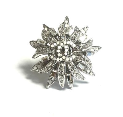 Bague En Argent Décor Fleur De Lis - Taille 49 - Occasion - Couleur Argenté