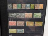 a picture of a black book with stamps on it