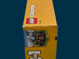 a yellow box with a picture of a city on it