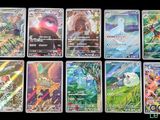 cartes du jeu de cartes à collectionner Pokémon, présentant une grande variété de motifs