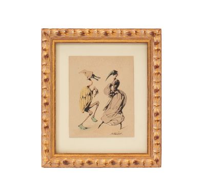 une image d'une peinture représentant une femme tenant un parapluie