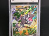 gros plan d'une carte pokemon dans un étui en plastique