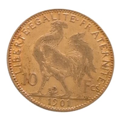 l'image d'une pièce d'or ornée d'un coq