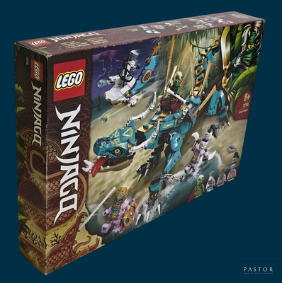 une boîte contenant un ensemble Lego Ninja
