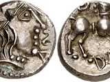 une pièce d'argent représentant une femme