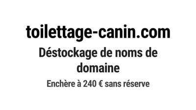 Nom de domaine toilettage-canin.