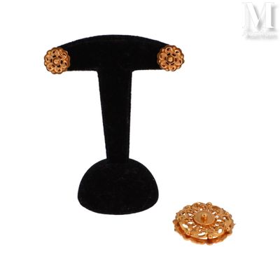 Petit lot de bijoux Demi parure en or rose 18K (750°/°°) com…