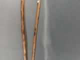 a wooden stick with a bird on top of it