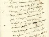une vieille lettre manuscrite à l'encre noire sur un morceau de papier
