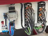 a bunch of wires that are connected to a panel