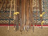a lot of sticks that are laying on the floor